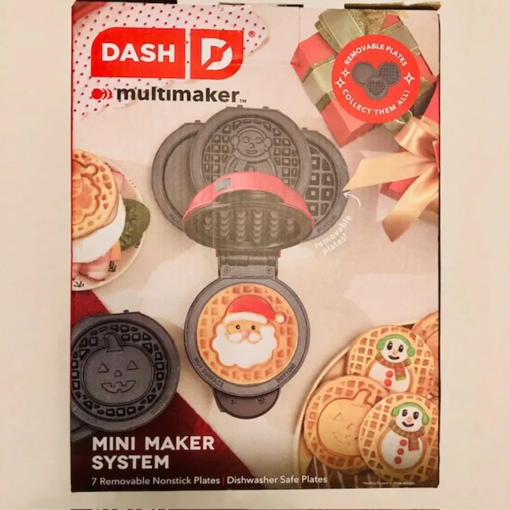 Dash Multimaker Mini Waffle Maker with 7 removable nonstick plates